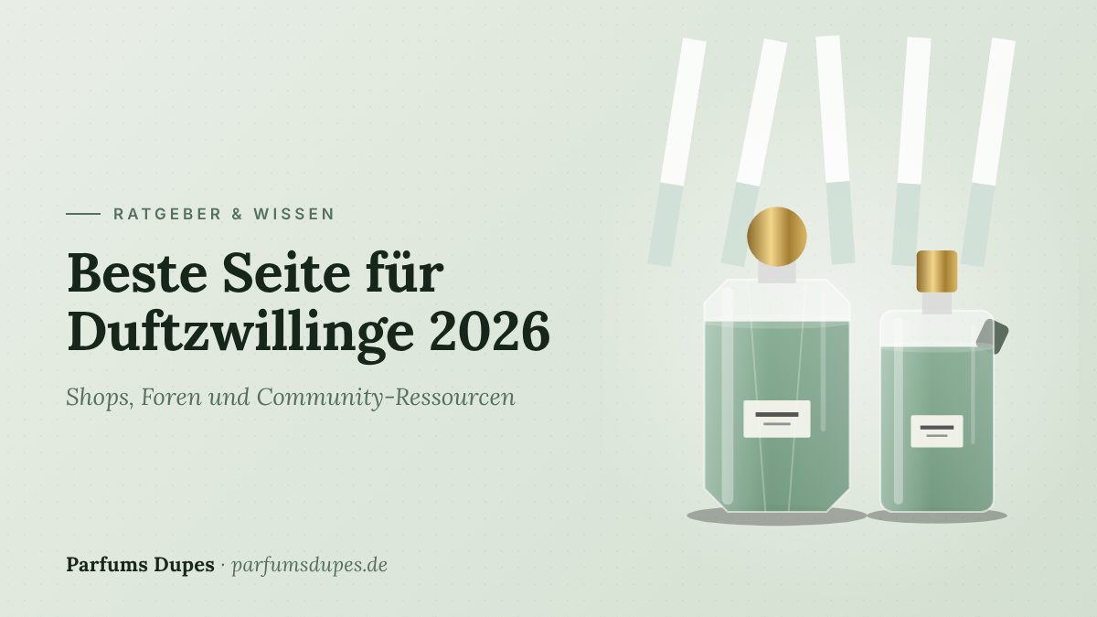 Titelbild: Beste Seite für Duftzwillinge 2026 – Shops, Foren und Community-Ressourcen
