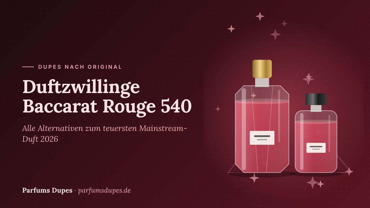 Titelbild: Duftzwillinge Baccarat Rouge 540 – alle Alternativen zum teuersten Mainstream-Duft 2026