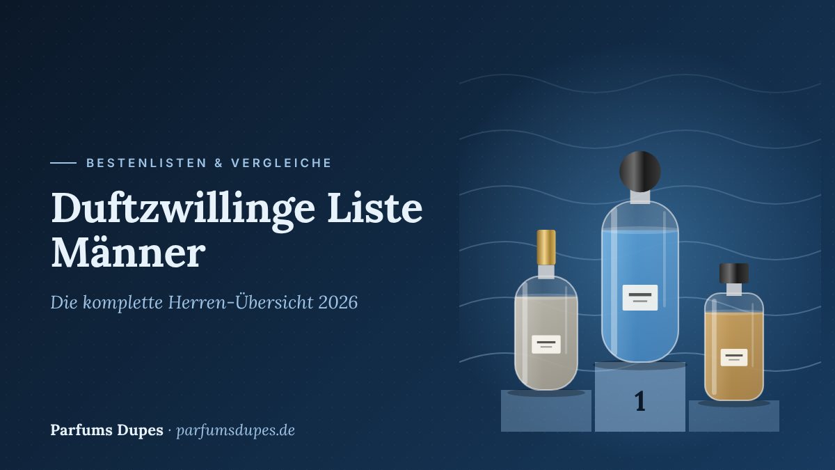 Titelbild: Duftzwillinge Liste Männer – die komplette Herren-Übersicht 2026