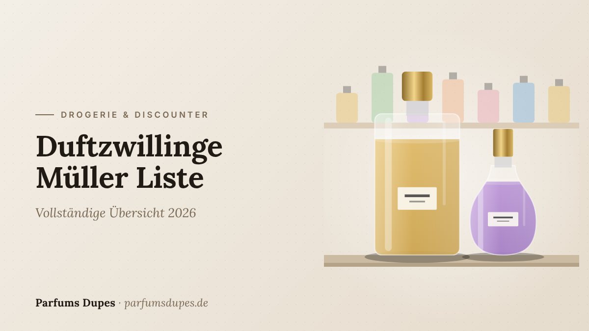 Titelbild: Duftzwillinge Müller Liste – vollständige Übersicht 2026
