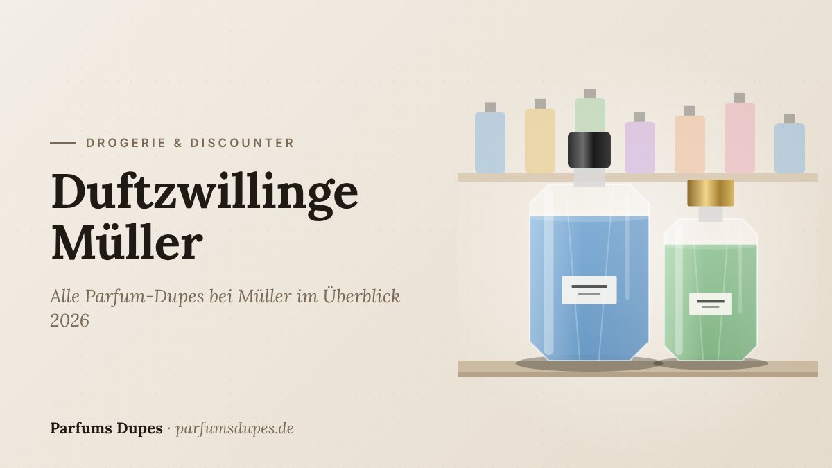 Titelbild: Duftzwillinge Müller – alle Parfum-Dupes bei Müller im Überblick 2026