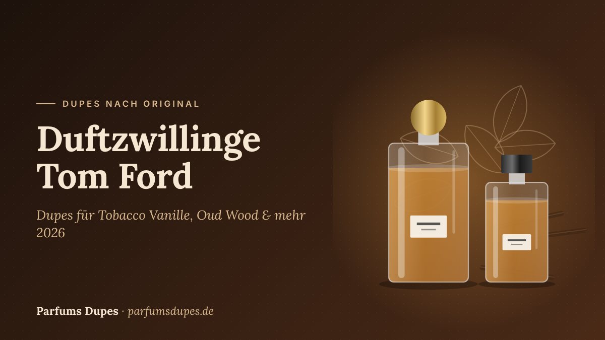 Titelbild: Duftzwillinge Tom Ford – Dupes für Tobacco Vanille, Oud Wood & mehr 2026